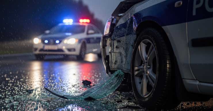 Choque de patrulla envía a un oficial de la Policía de Hollywood al hospital; North Ocean Drive reabre cerca de Hollywood Blvd.