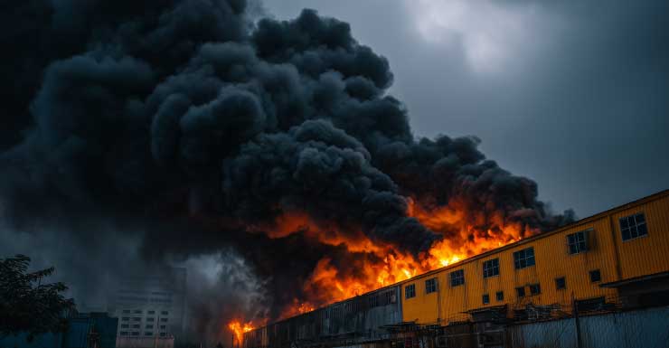 Un enorme incendio arrasa un depósito de chatarra en el sur de Florida y se extiende a negocios cercanos