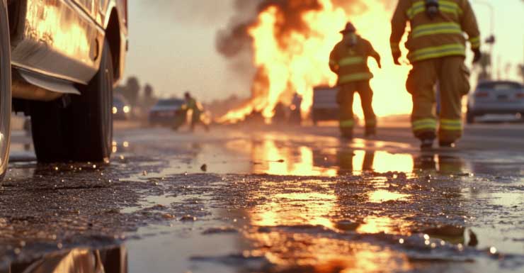 Un incendio de vehículo en la I-4 en el condado de Seminole está bloqueando el tráfico en dirección oeste este viernes.