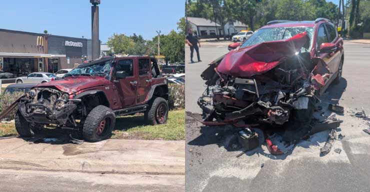 Una persona herida en un choque entre un SUV y un Jeep, informan bomberos de Ocala
