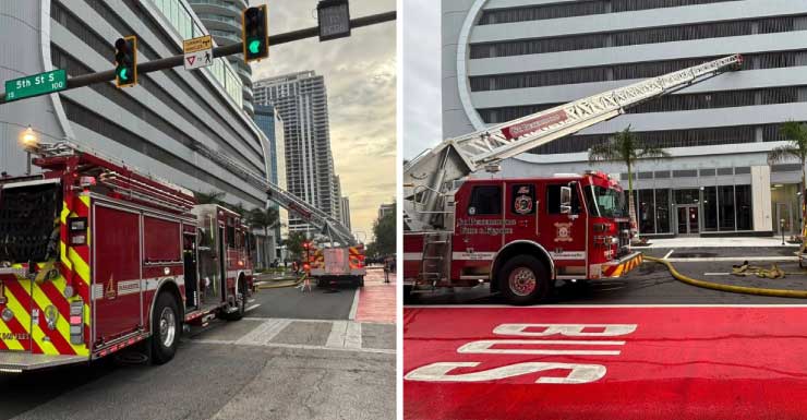 2 vehículos se incendiaron en un estacionamiento de St. Pete SPFR