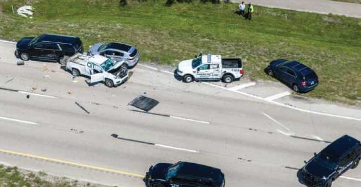 6 heridos tras múltiples choques en Colonial Blvd; uno involucró vehículo de la policía de Fort Myers