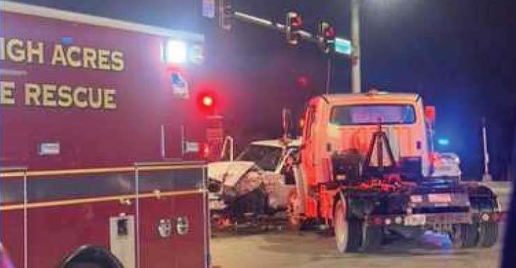 Choque de dos vehículos en Gunnery Rd en Lehigh Acres deja 1 persona hospitalizada