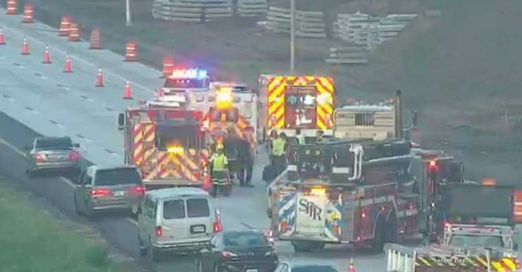 I-275 Sur bloqueada en el condado de Pinellas tras accidente con heridos