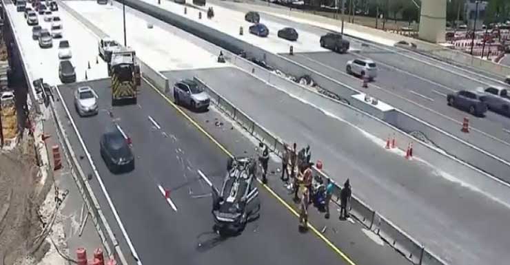 I-4 en dirección este reabierta en Doctor Phillips tras la volcadura de un vehículo