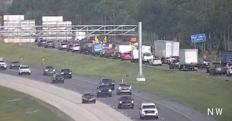 Se reporta accidente múltiple en la I-95 en dirección norte en el marcador de milla 103 en el condado de Martin