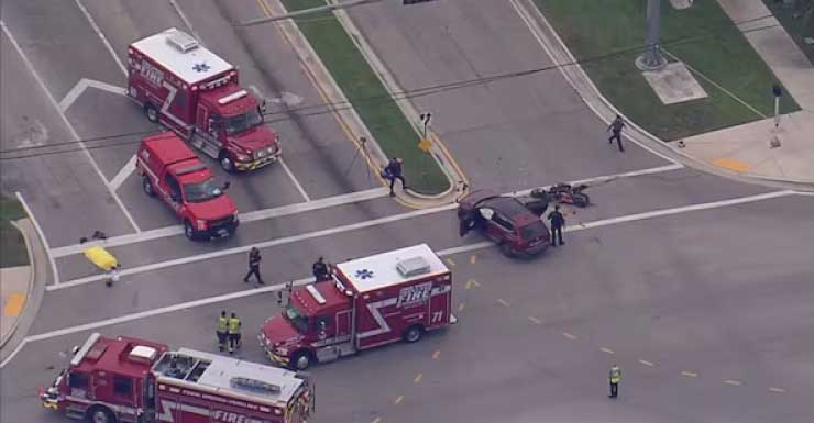 Una persona muere en accidente que involucró una SUV y una motocicleta en Coral Springs, según la policía