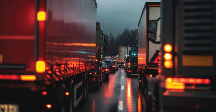 Camión y tráiler volcados cierran la I-95 en dirección norte en el Condado de Brevard