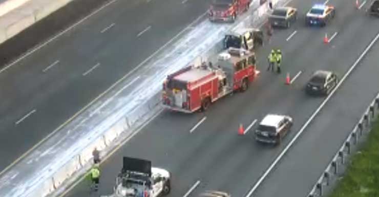 Accidente bloquea carriles en la I-275 Sur cerca del puente Howard Frankland
