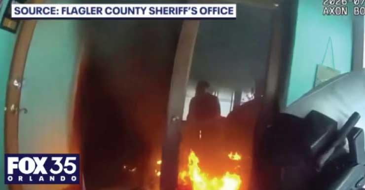 Agentes del Condado de Flagler rescatan a propietario de una casa en llamas en Palm Coast