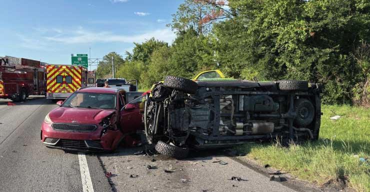 Conductor somnoliento provoca accidente de cuatro vehículos en la I-75 en el Condado de Pasco