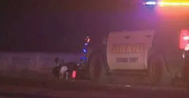 Dos personas heridas en accidente de motocicleta en la I-110 del condado de Escambia, al sur de Brent Lane