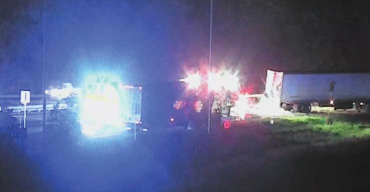 Una persona fue trasladada en helicóptero después de un accidente que cerró la I-95 en dirección sur en el condado de Brevard