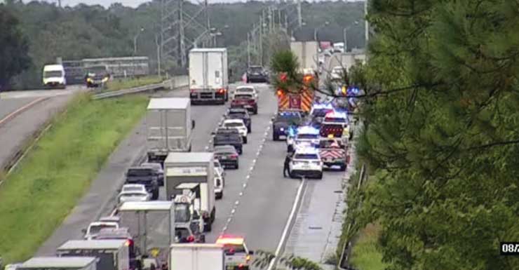 2 gravemente heridos en accidente que involucró un camión blindado en la I-95 sur en el condado de St. Johns
