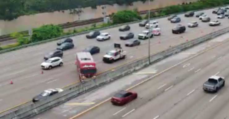 Accidente bloquea dos carriles izquierdos en la I-95 South cerca de Forest Hill Boulevard