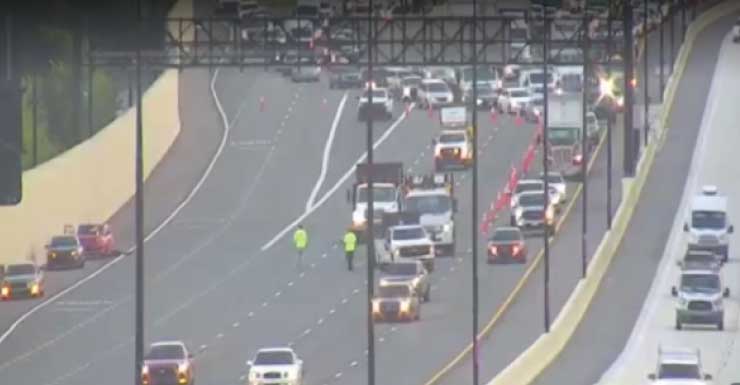 Accidente de múltiples vehículos bloquea carriles en la I-4 en dirección oeste en el condado de Orange