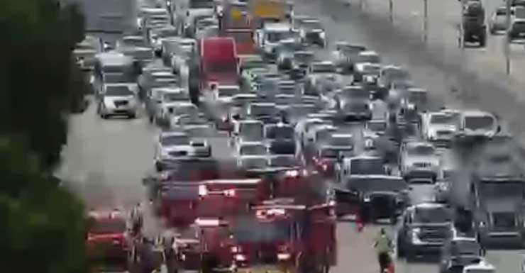 Accidente en la I-95 Norte cerca de Blue Heron Blvd. causa tráfico intenso