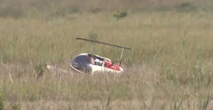 Helicóptero que transportaba a instructor y estudiante se estrella al oeste de U.S. 27; ambos resultaron con lesiones menores