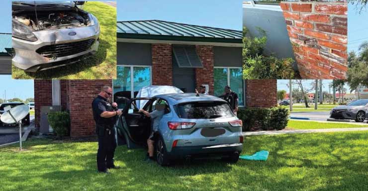 Pasajera muere después de que un conductor acelerara accidentalmente contra un banco en Clewiston