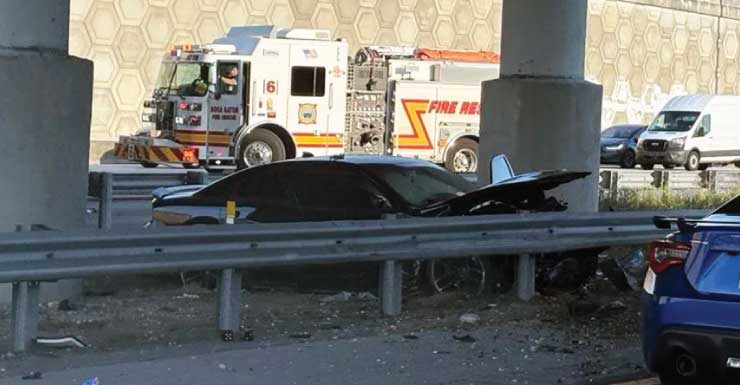 Accidente bloquea los 2 carriles izquierdos en dirección sur de la I-95 en la salida 50 del condado de Palm Beach