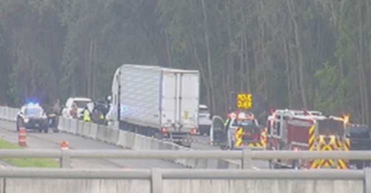 Accidente en la I-75 en Ocala cerró carriles y causó demoras durante horas