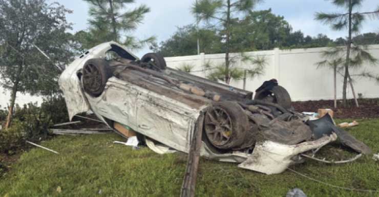 Conductor estudiante pierde el control en la I-275 resbaladiza por la lluvia
