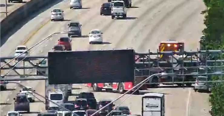 Accidente en la I-95 bloquea 3 carriles en dirección norte en West Palm Beach