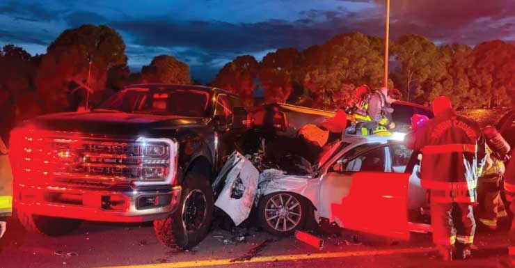 I-95 en dirección sur bloqueada cerca del condado de Martin; se esperan retrasos después de un accidente de múltiples vehículos
