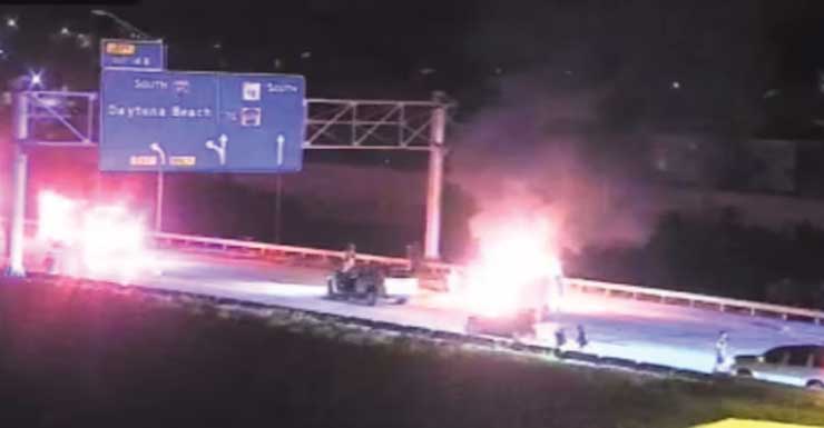 Incendio de vehículo en el condado de Duval cierra 2 carriles en dirección sur de la I-95 en SR-9B