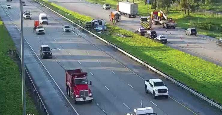Accidente bloquea dos carriles izquierdos de la I-95 en dirección sur, en el condado de St. Lucie
