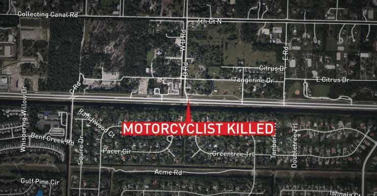 Motociclista de Jensen Beach muere en accidente en Southern Boulevard, según PBSO