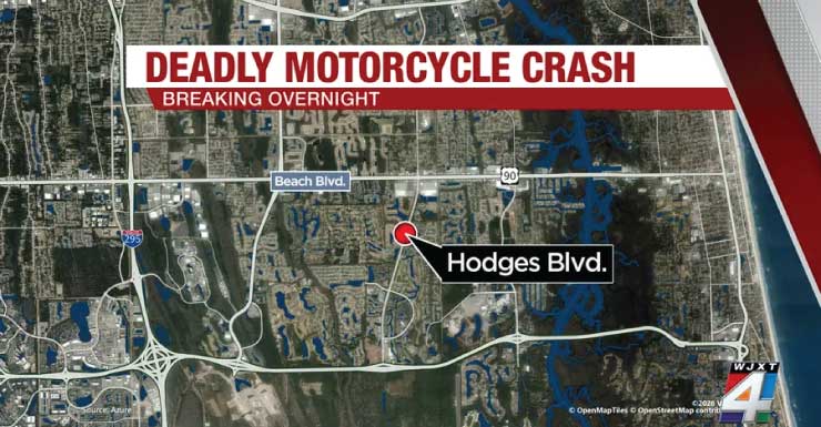 Motociclista muere en un accidente en Hodges Boulevard: JSO